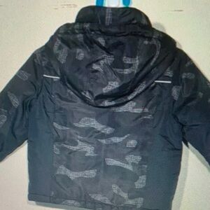 Kids Black Patterned Jacket